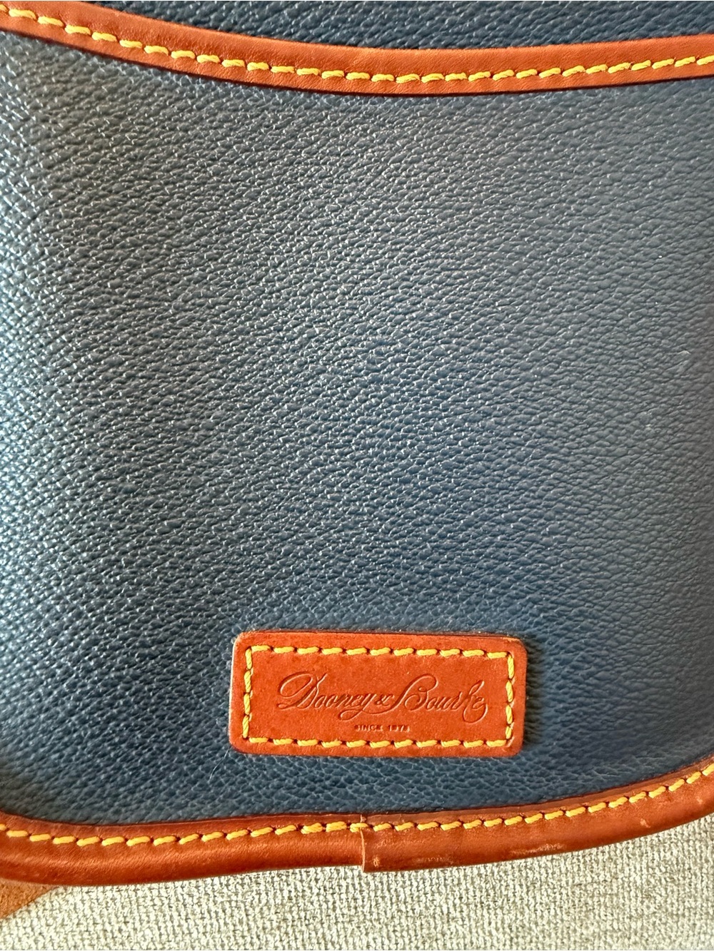 Dooney & Bourke Navy Crossbody with Brown Leather Trim - Picture 5 of 5